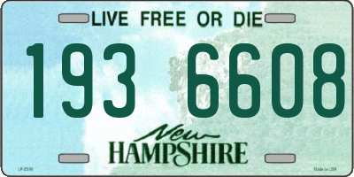 NH license plate 1936608