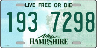 NH license plate 1937298