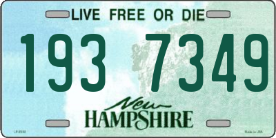 NH license plate 1937349