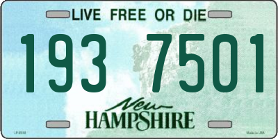 NH license plate 1937501