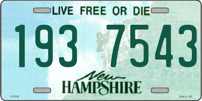 NH license plate 1937543