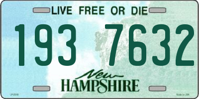 NH license plate 1937632