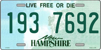 NH license plate 1937692