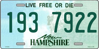 NH license plate 1937922