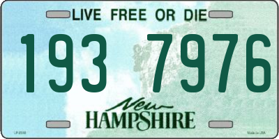 NH license plate 1937976