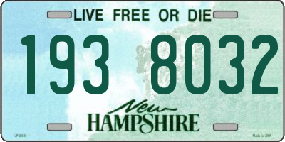 NH license plate 1938032