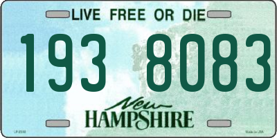 NH license plate 1938083