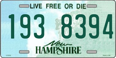 NH license plate 1938394