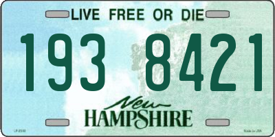 NH license plate 1938421