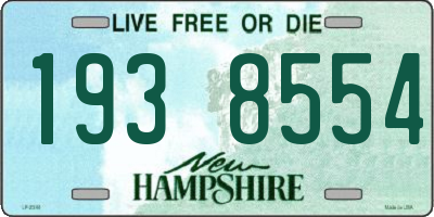 NH license plate 1938554