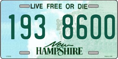 NH license plate 1938600