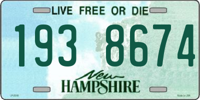 NH license plate 1938674