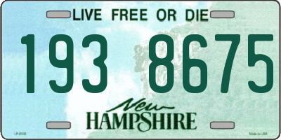 NH license plate 1938675