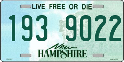 NH license plate 1939022