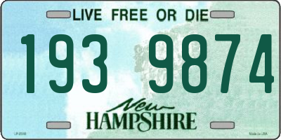 NH license plate 1939874