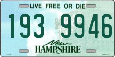 NH license plate 1939946