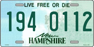 NH license plate 1940112