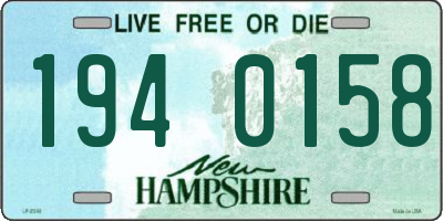 NH license plate 1940158