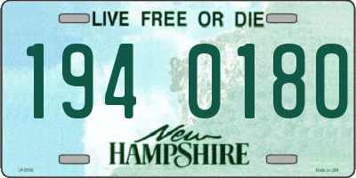 NH license plate 1940180