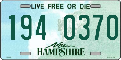 NH license plate 1940370