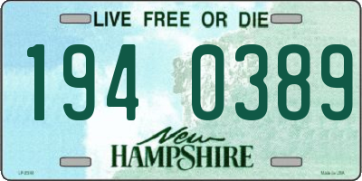 NH license plate 1940389