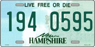 NH license plate 1940595