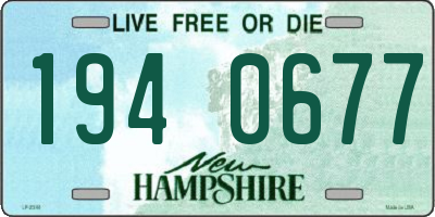 NH license plate 1940677