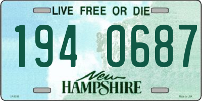 NH license plate 1940687