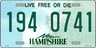 NH license plate 1940741
