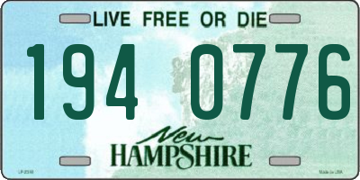 NH license plate 1940776