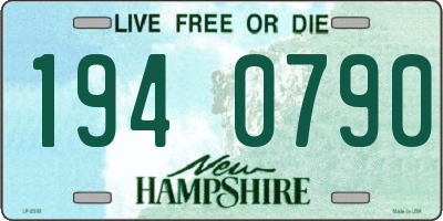 NH license plate 1940790