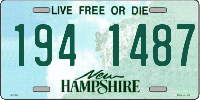 NH license plate 1941487