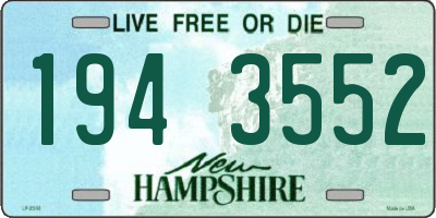 NH license plate 1943552