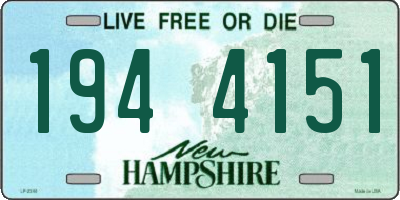 NH license plate 1944151