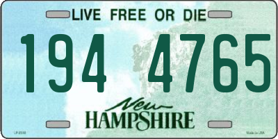 NH license plate 1944765
