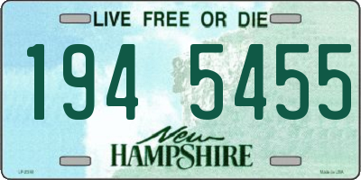 NH license plate 1945455