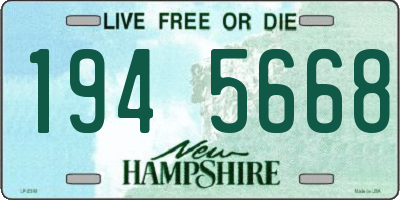 NH license plate 1945668