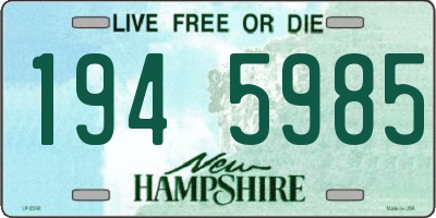 NH license plate 1945985