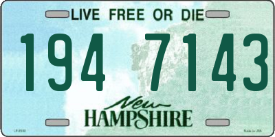 NH license plate 1947143