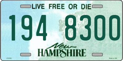NH license plate 1948300