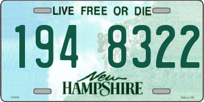 NH license plate 1948322