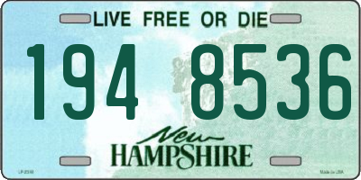 NH license plate 1948536