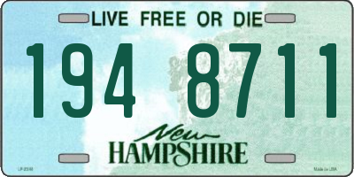 NH license plate 1948711