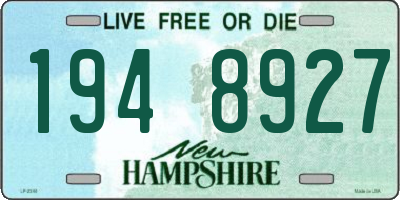 NH license plate 1948927