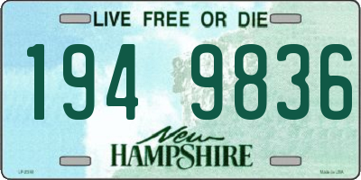 NH license plate 1949836