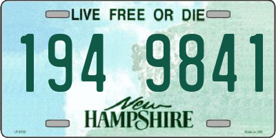 NH license plate 1949841
