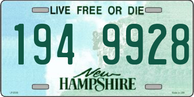 NH license plate 1949928