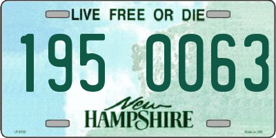 NH license plate 1950063