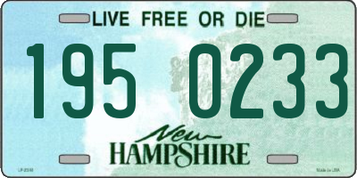 NH license plate 1950233