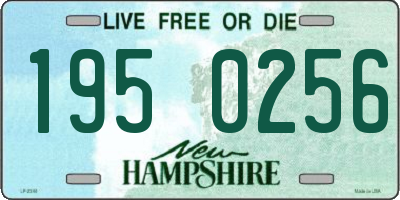 NH license plate 1950256